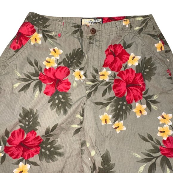 Havana Jack's Cafe Floral Capri Pants-Green-Size 12P-GUC - Picture 3 of 5